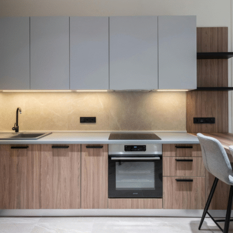 A white corner cupbord